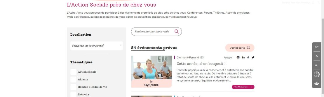 « Participer à un événement », un nouveau service en ligne