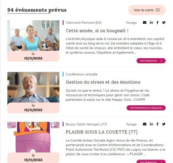 « Participer à un événement », un nouveau service en ligne